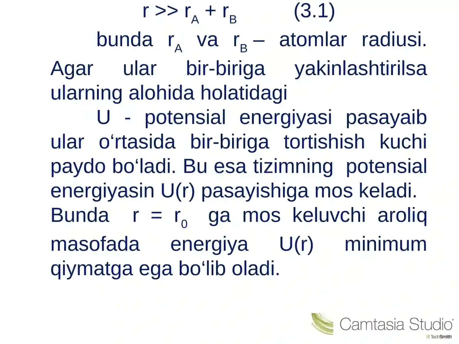 Atomlararo bog‘lanish energiyasi 4