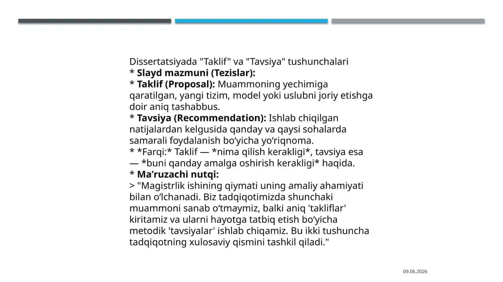 Magistirlik desertatsiyasini himoyaga tayyorlash 4