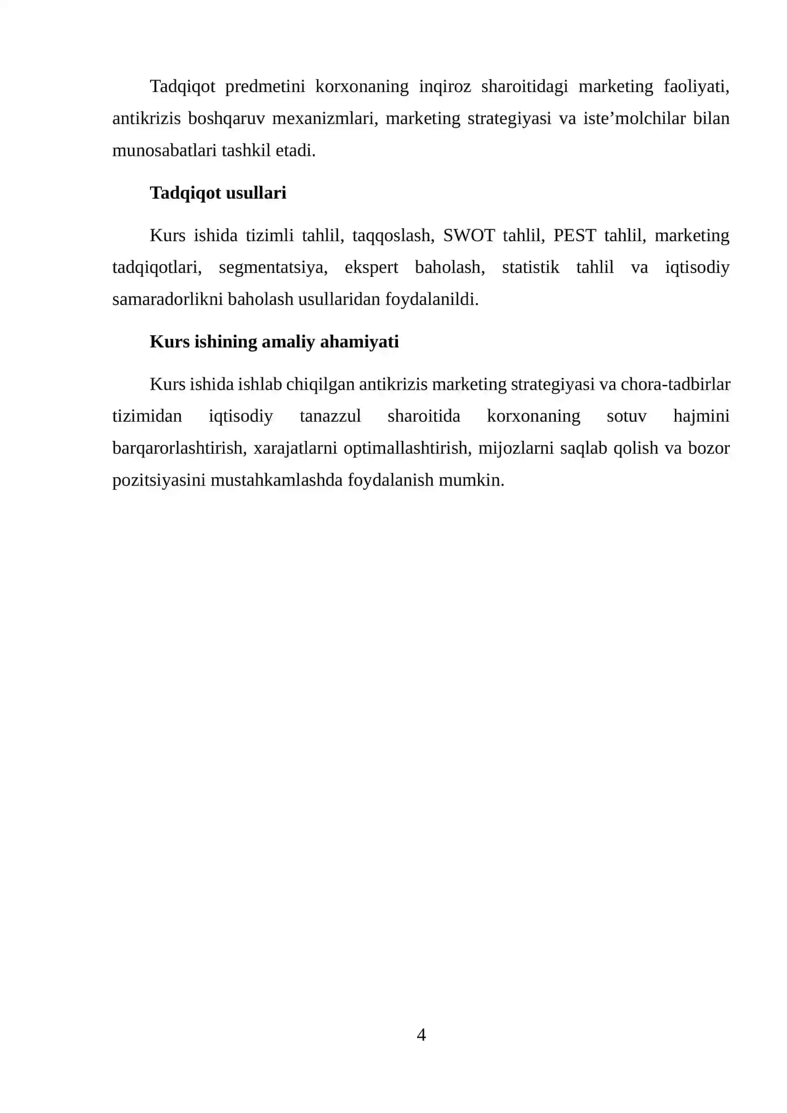 IQTISODIY INQIROZ SHAROITIDA MARKETING STRATEGIYASI 4