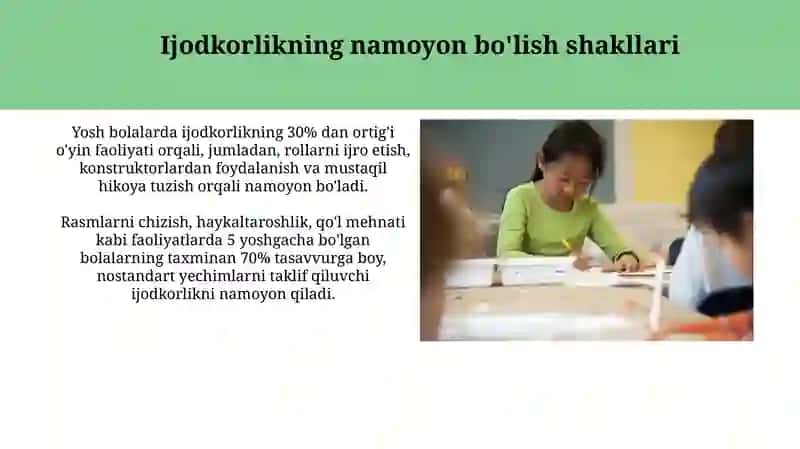 Boshlang'ich Sinf O'quvchilarining Ijodiy Qobiliyatlarini Baholash Metodlari 4