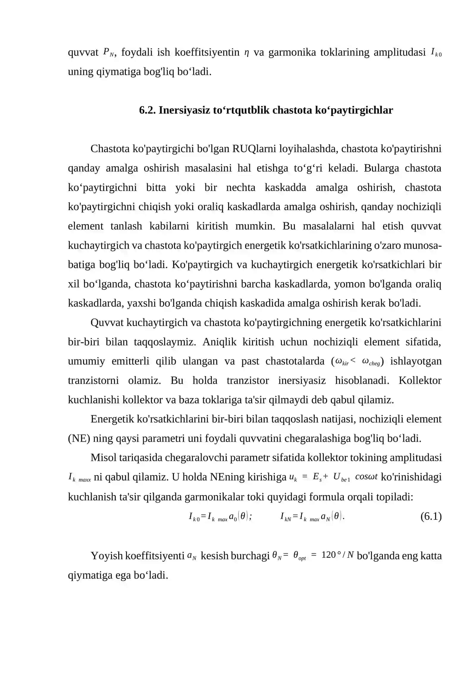 CHASTOTA KO'PAYTIRGICHLAR 4