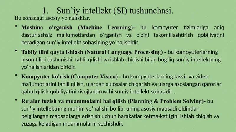 Suniy intelekt taqdimot 4