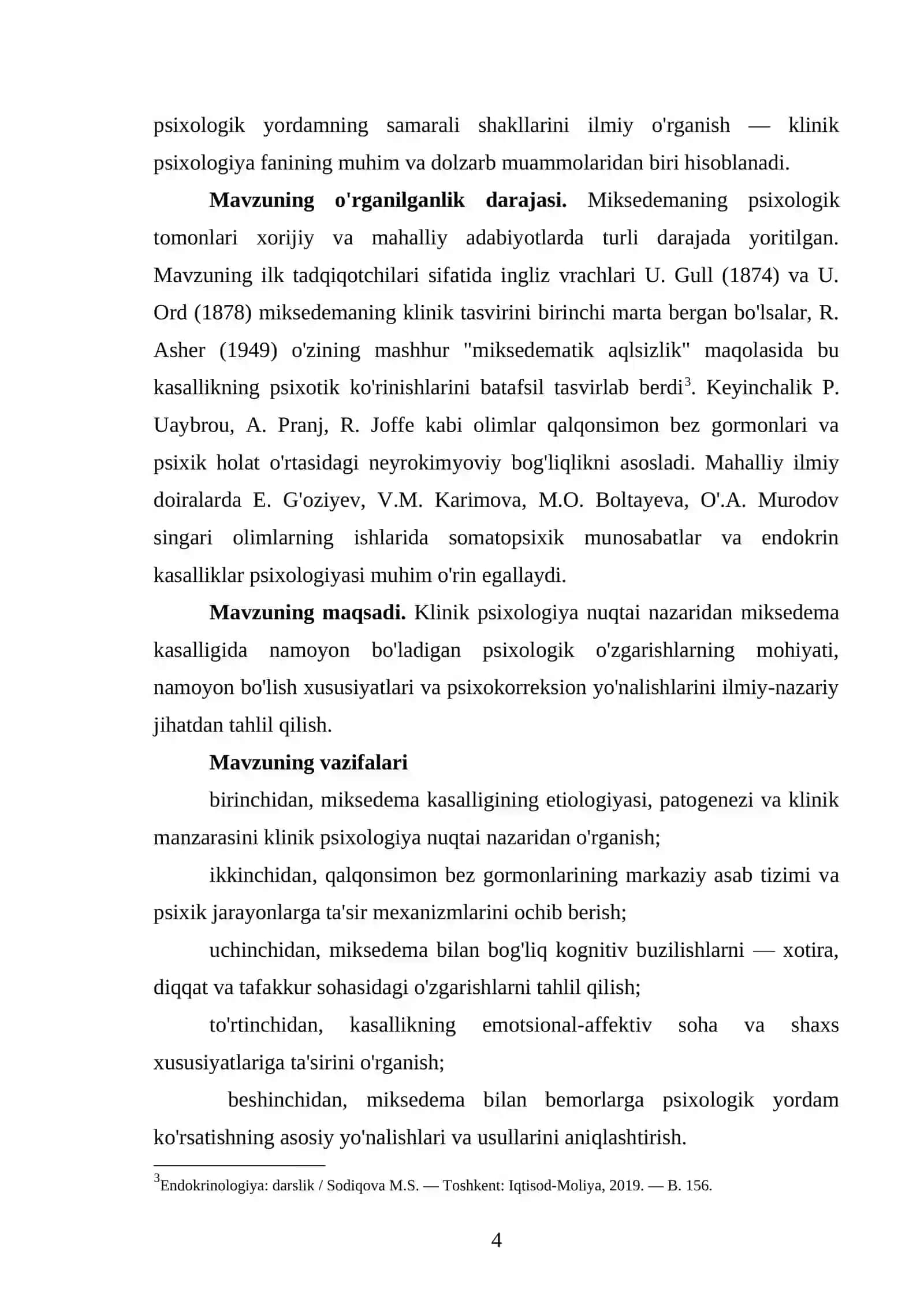 Miksedema kasalligida psixologik o'zgarishlarning namoyon bo'lishi 4