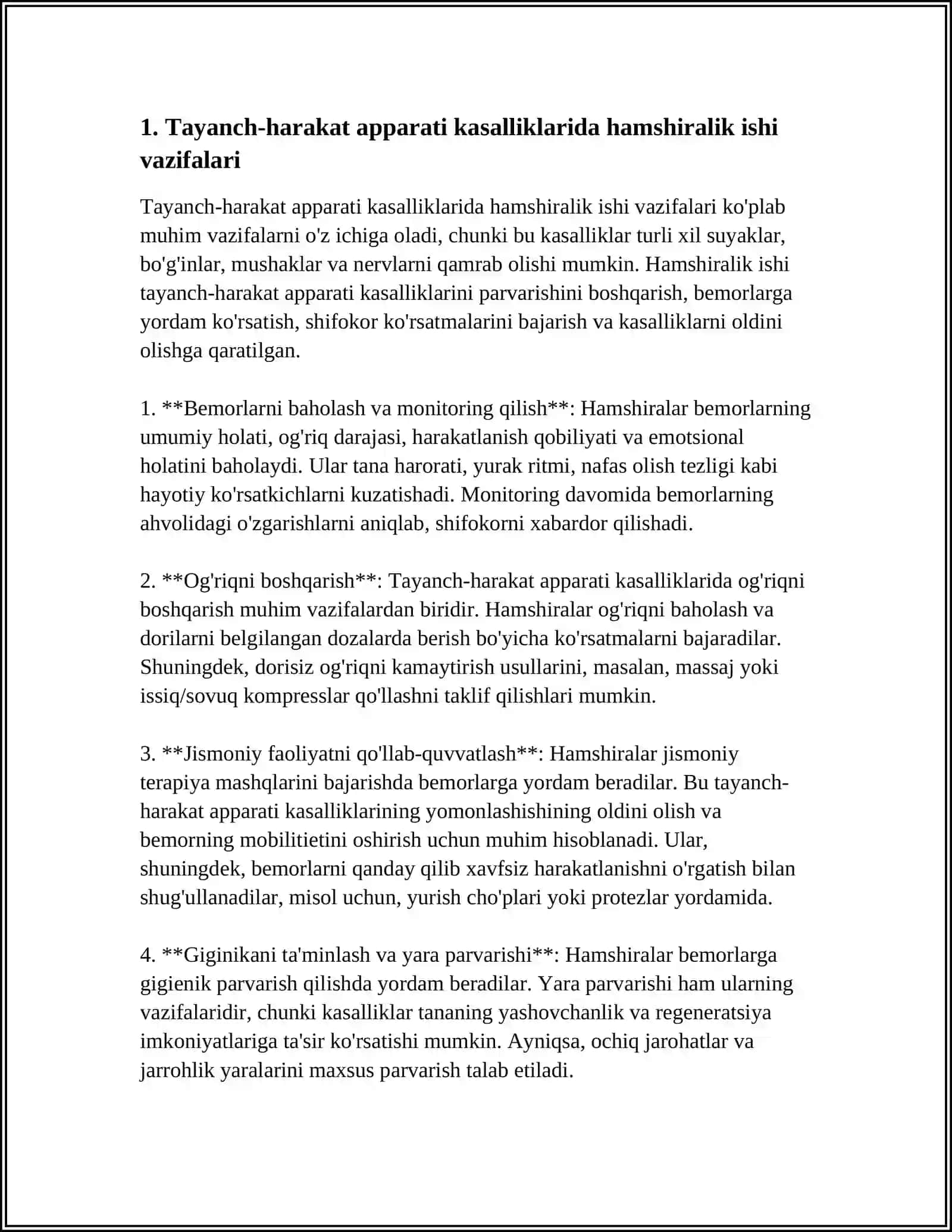 TAYANCH HARAKATI APPARATINING XIRURGIK KASALLIKLARIDA HAMSHIRALIK ISHI 4