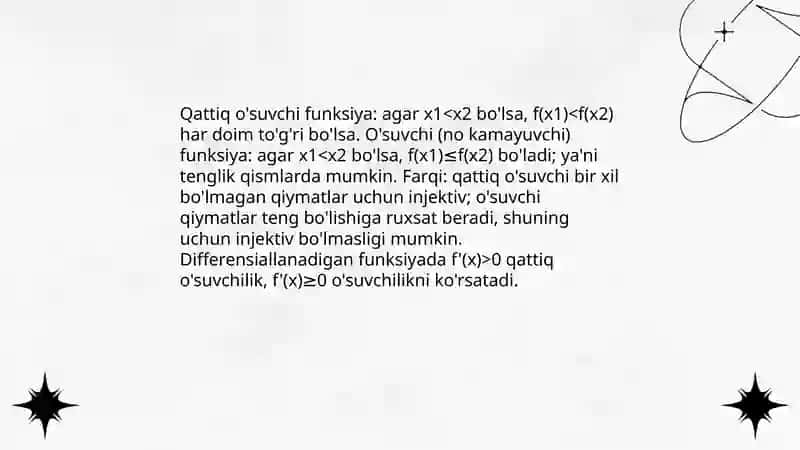 Xilmaxillik (monotonlik) tushunchasi va asosiy ta'riflar 4