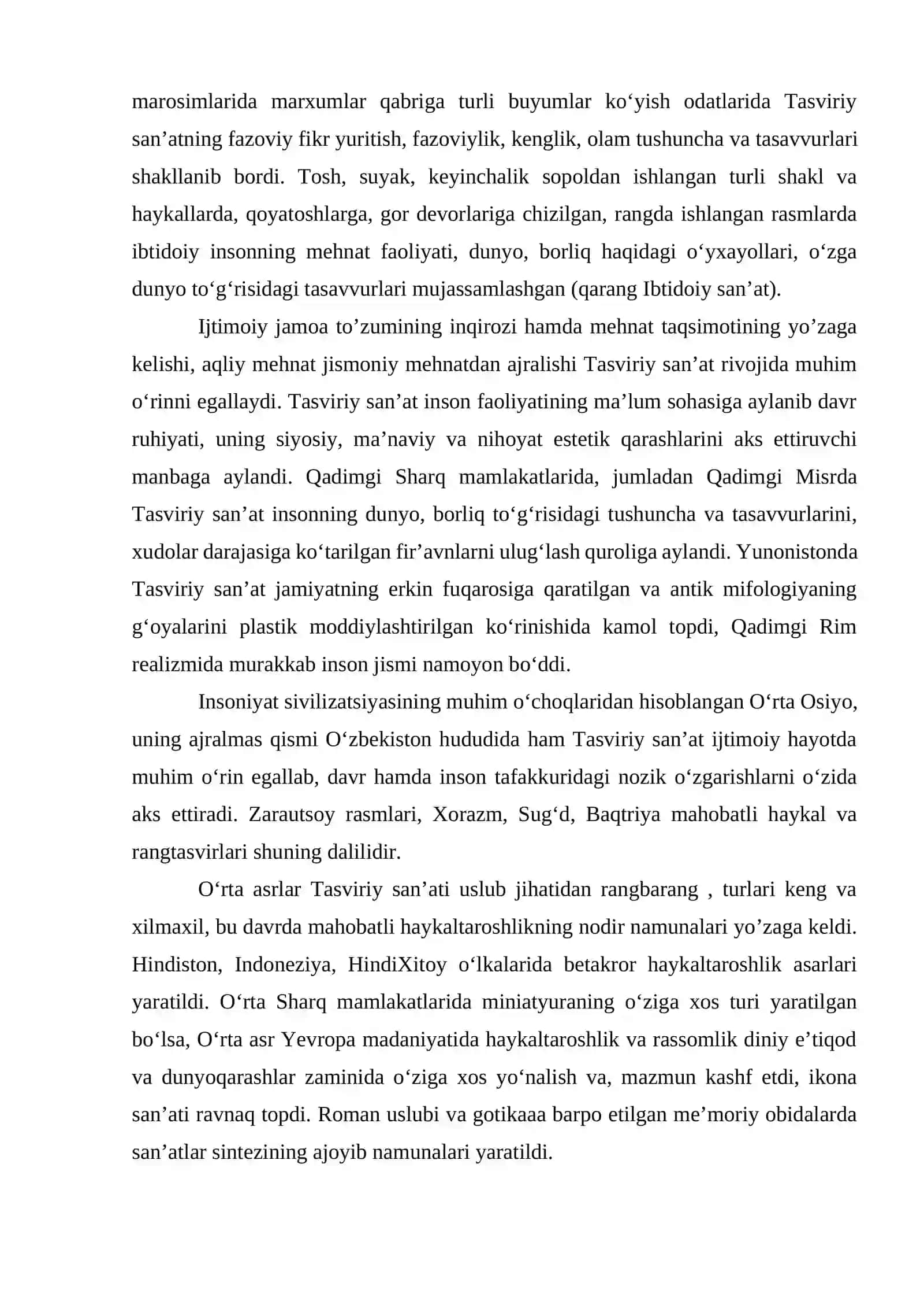 O’rta Osiyoda jumladan O’zbekiston hududida ibtidoyi jamoa davri san’ati 4