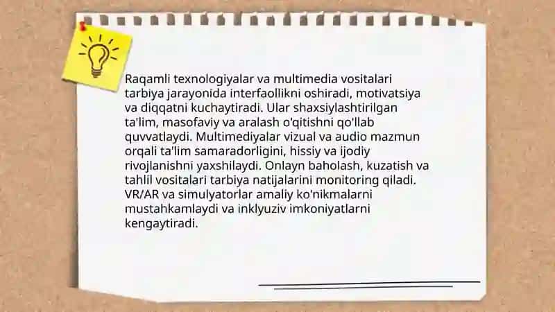 Innovatsion yondashuvning tarbiya jarayoniga ta'siri 4