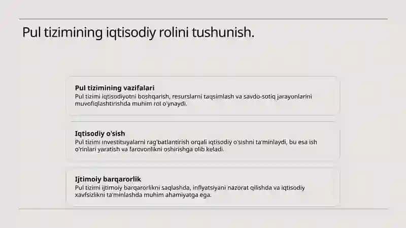 Pul tizimi: mazmuni, turlari va elementlari 4