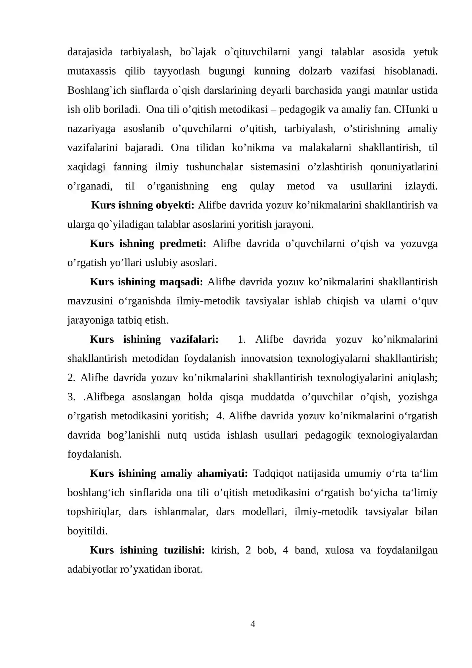 ALIFBE DAVRIDA YOZUV KO’NIKMALARINI SHAKLLANTIRISH 4