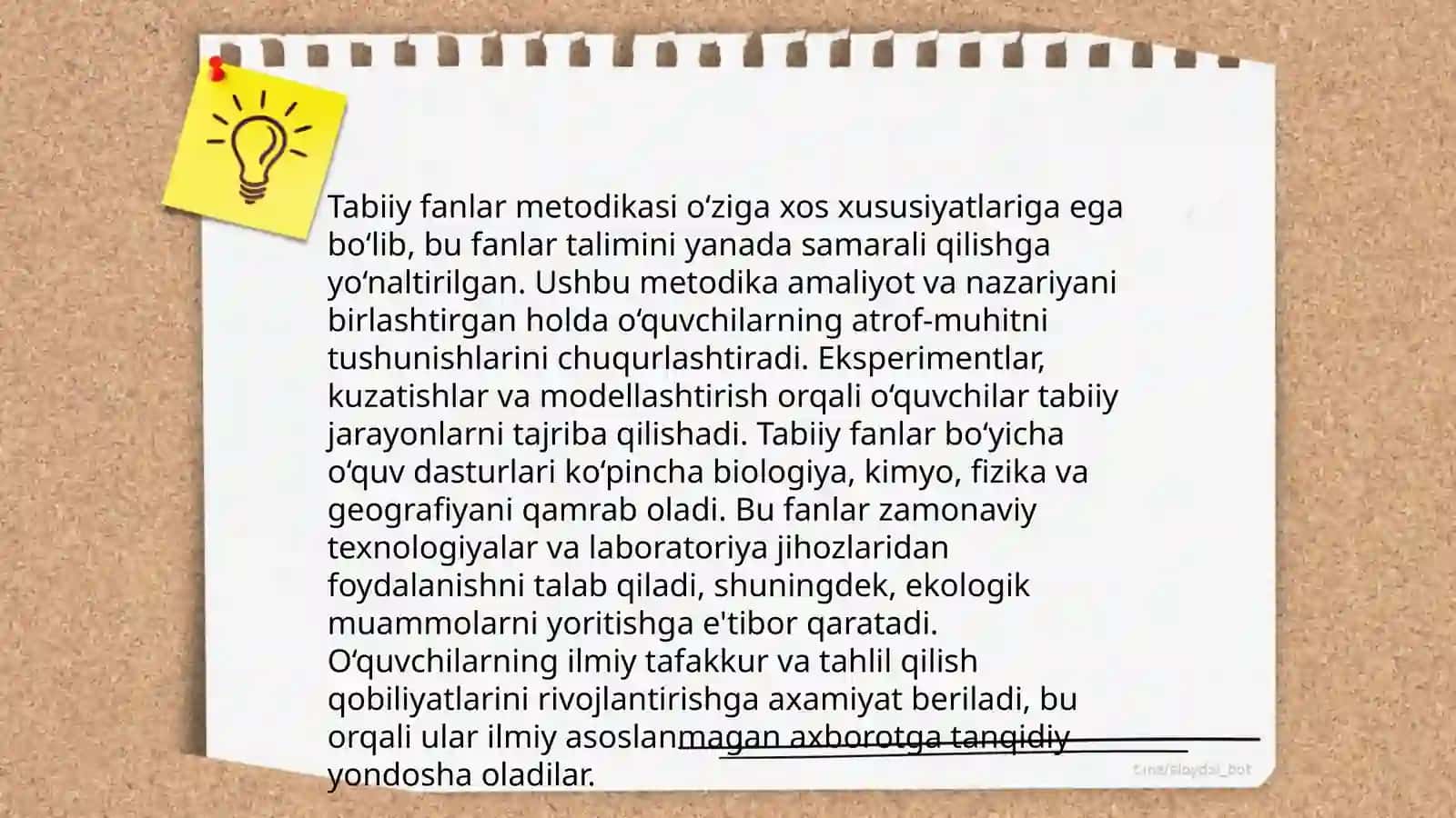 Tabiiy fanlar nazariyasi va metodikasi 4