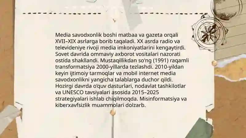 Media savodxonlik va axborot madaniyatining mazmun mohiyati 4