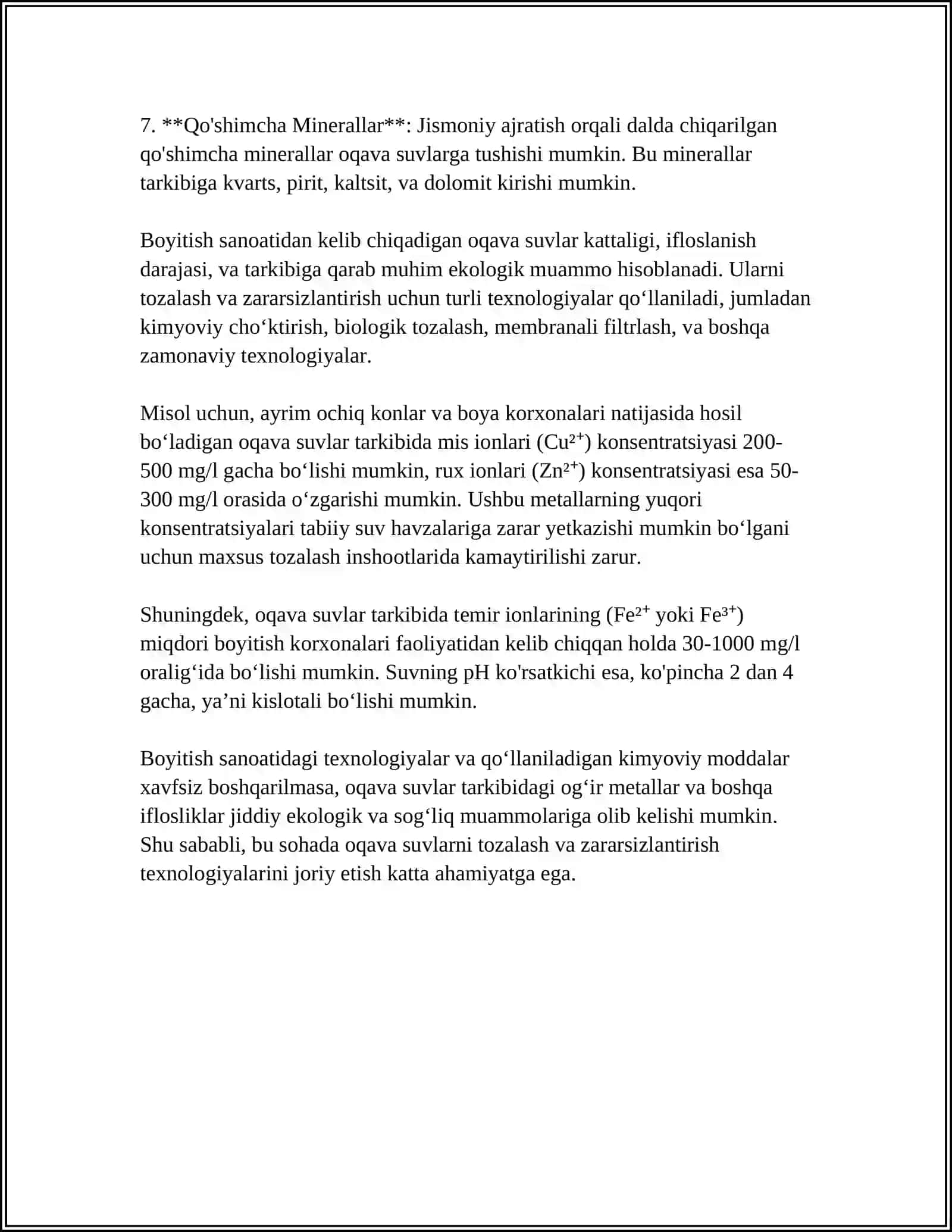 BOYITISH SANOATINING OQAVA SUVLARI VA TOZALASH USULLARI 4
