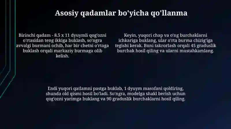 Qogʻozni buklash orqali poyga avtomobilimodeliniyasash 4