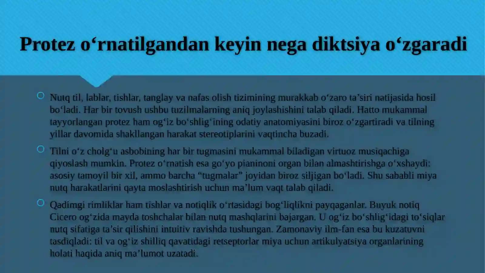 To’liq olib qo’yiluvchi protezlashdan so’ng bemorlarda nutqni shakllantirish. 4