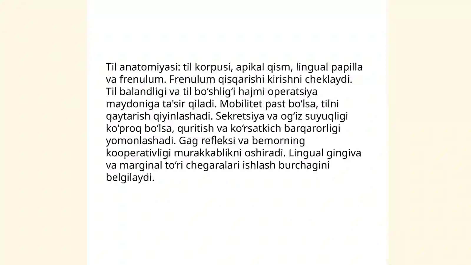 III sinf karies bo‘shlig‘ini charxlash til tomondan kirish usuli 4