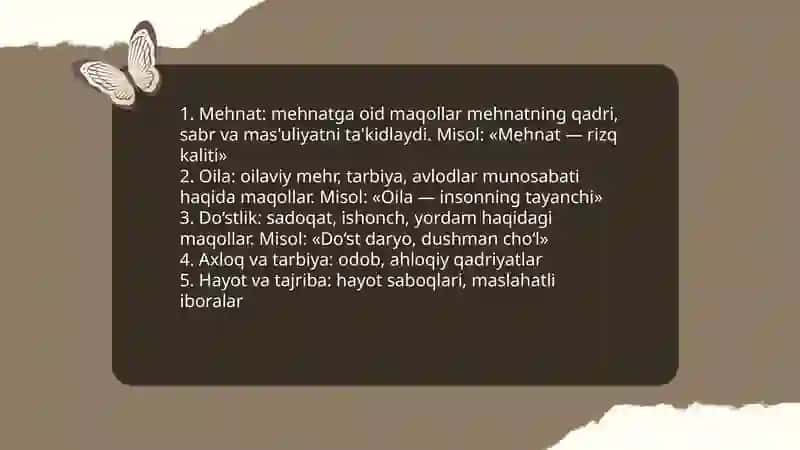Maqollar va topishmoqlar 4