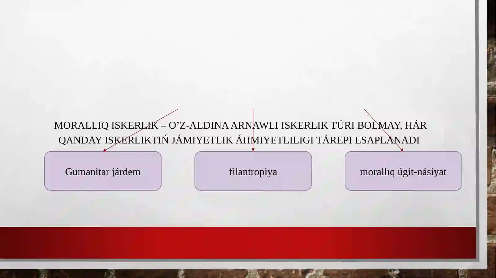 Moraldıń mádeniyat sistemasında tutqan ornı 4