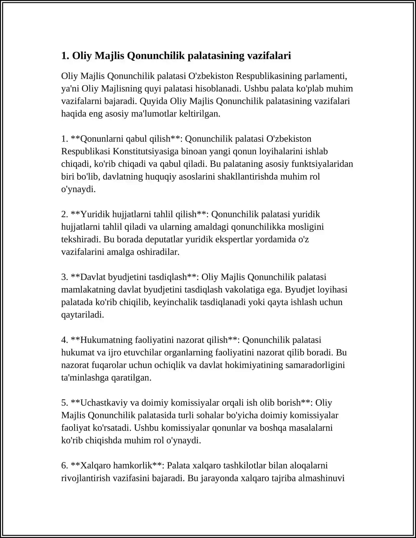 OLIY MAJLIS QONUNCHILIK PALATASINING HUQUQIY HOLATI 4