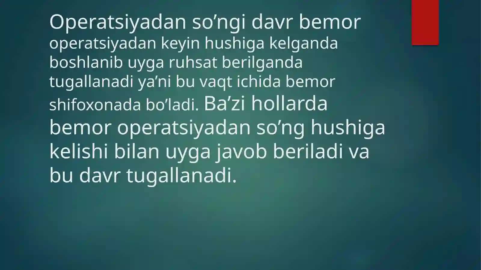 Operatsiyadanso’ngidavrbemorxonasivao’rninitayorlashzambildankorovatgaolibo’tish 4