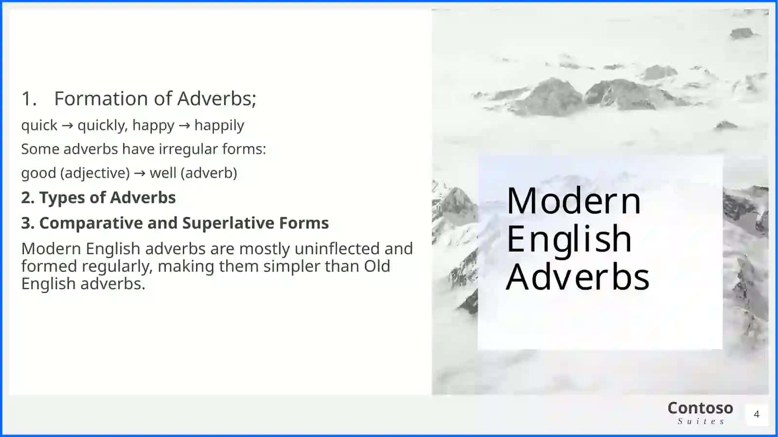 Adjective, adverb, numeral in old English 4
