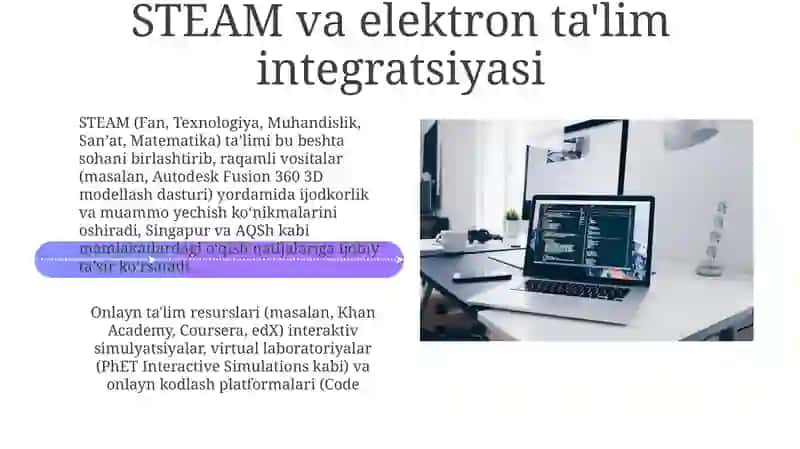 STEAM talim texnologiyasini tadbiq etishda elektron talim resurlaridan foydalanish 4