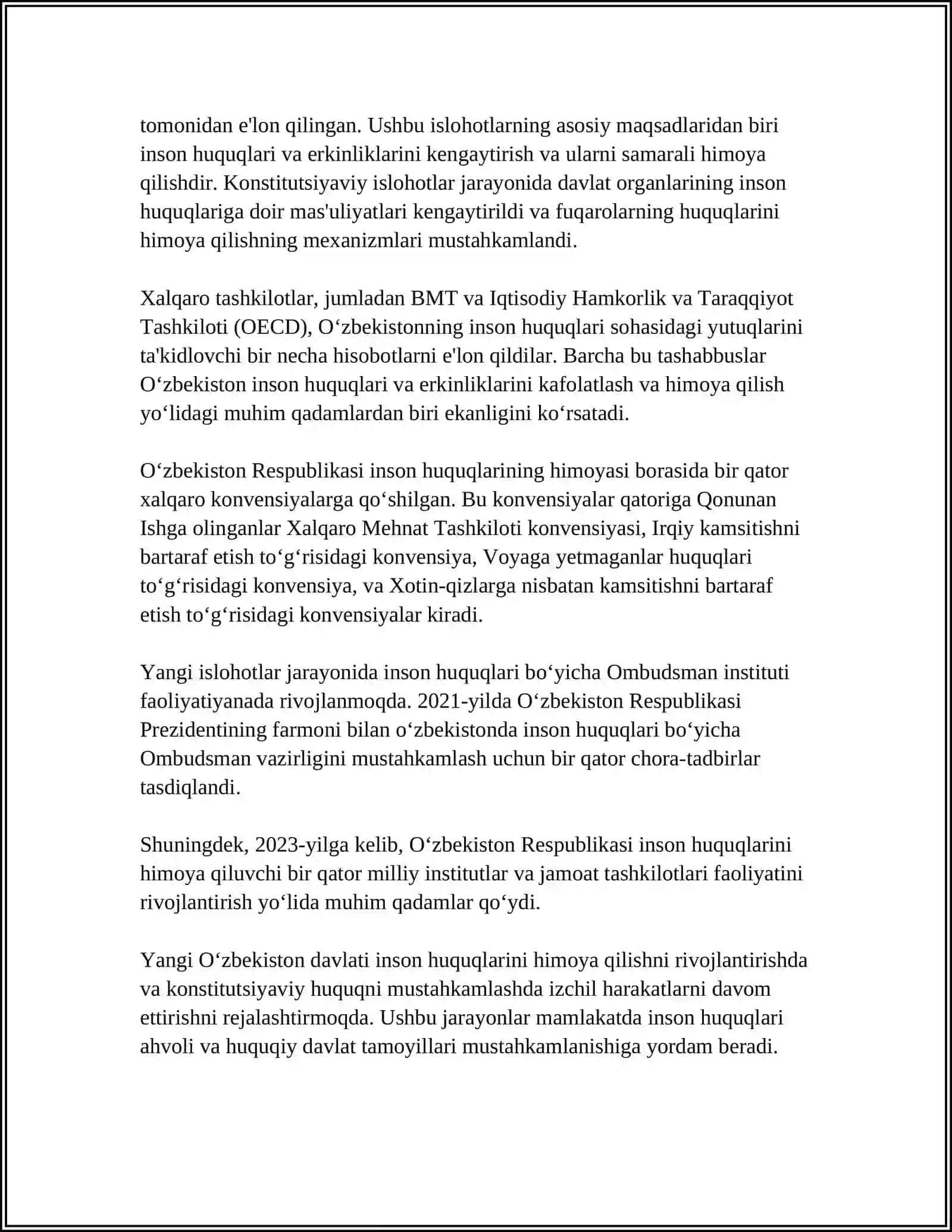 Yangi O‘zbekistonda inson huquqlarining konstitutsiyaviy himoyasi 4