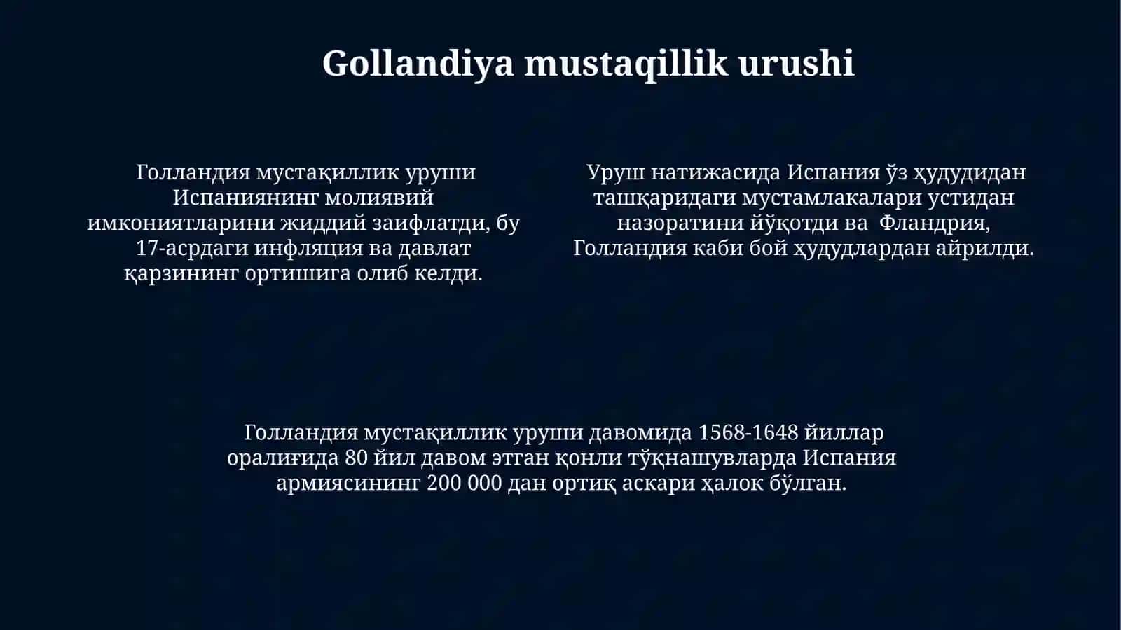 Ispaniyaning XVI -XVIll asrtarda siyosiy va iqtisodytushkunlikninboshlanishi 4