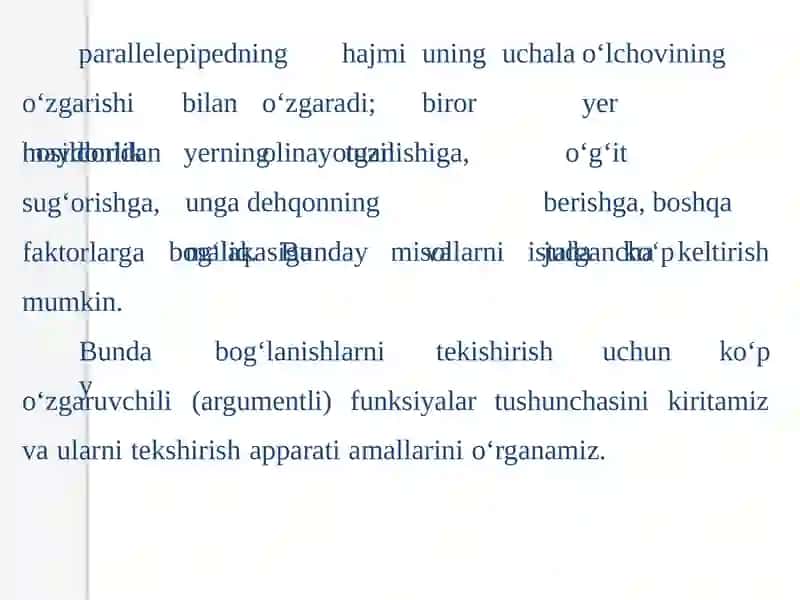 Ko'p o'zgaruvchili funksiya differensiali. Xususiy hosila va yuqori tartibli differensiallar 4