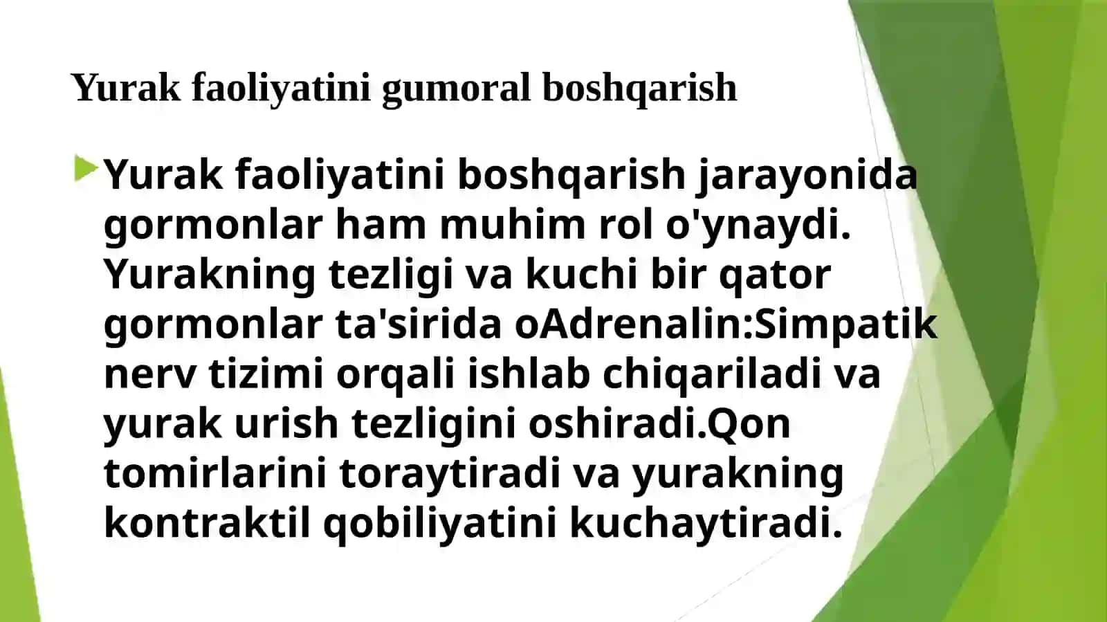 Yurak faoliyatini nev-gumoral boshqariluvi 4