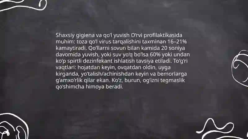 O’rvi kasalligini oldini olish va farmasevtik yordam 4