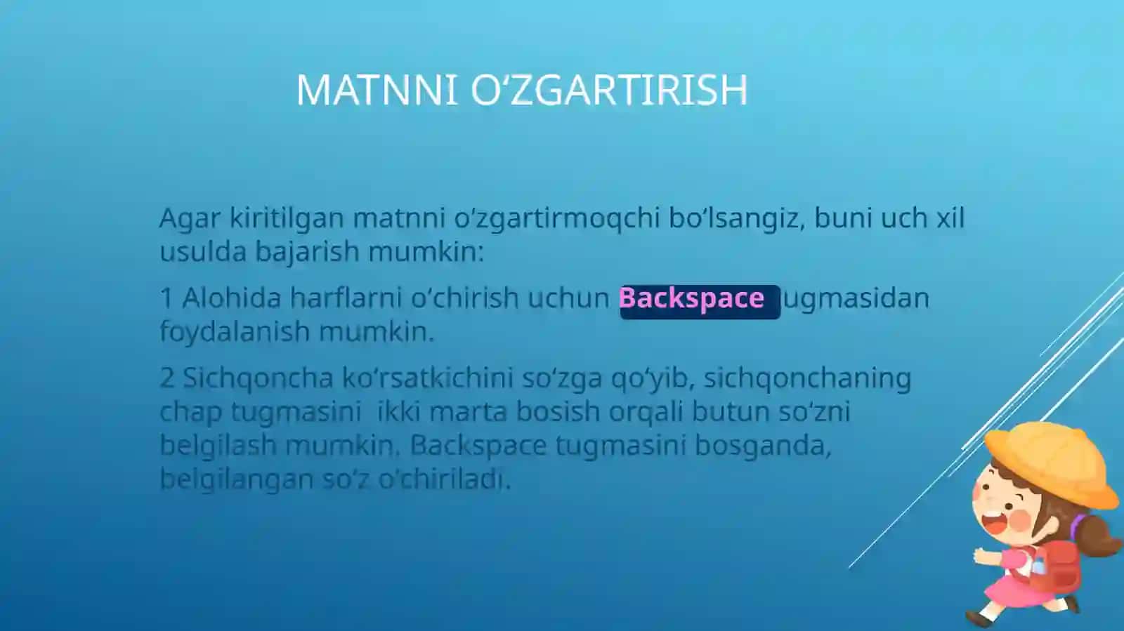 Matn qoʻshish, oʻzgartirish va koʻchirish 4