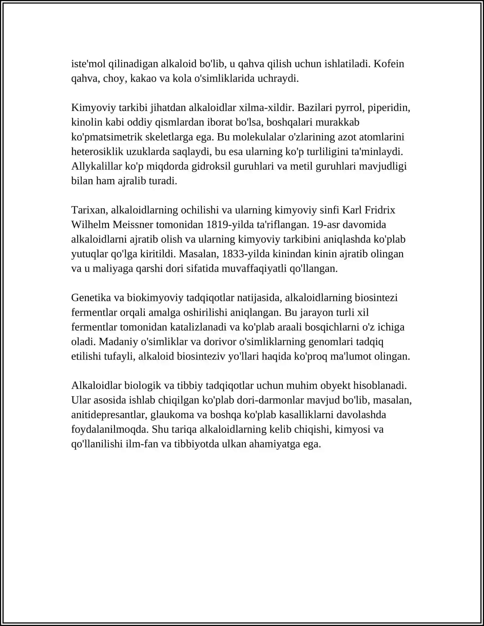 ALKALOIDLAR VA ANTIBIOTIKLARNING YANGI AVLODLARI 4