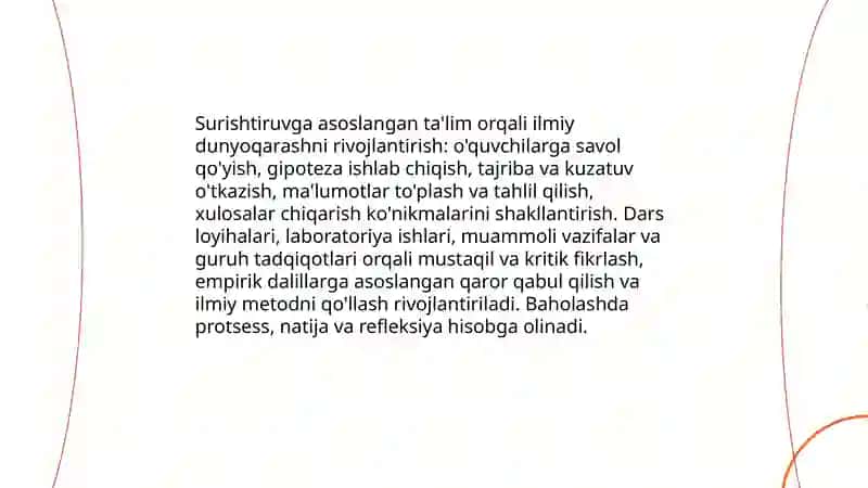 Oʻquvchilarni ilmiy dunyo qarashini shakillantirish 4
