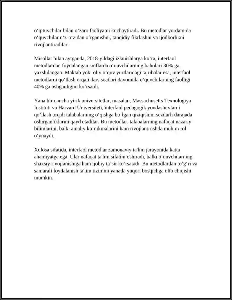 BOSHLANĜICH SINF MATEMATIKA DARSLARIDA INTERFAOL METODLARDAN FOYDALANISH 4