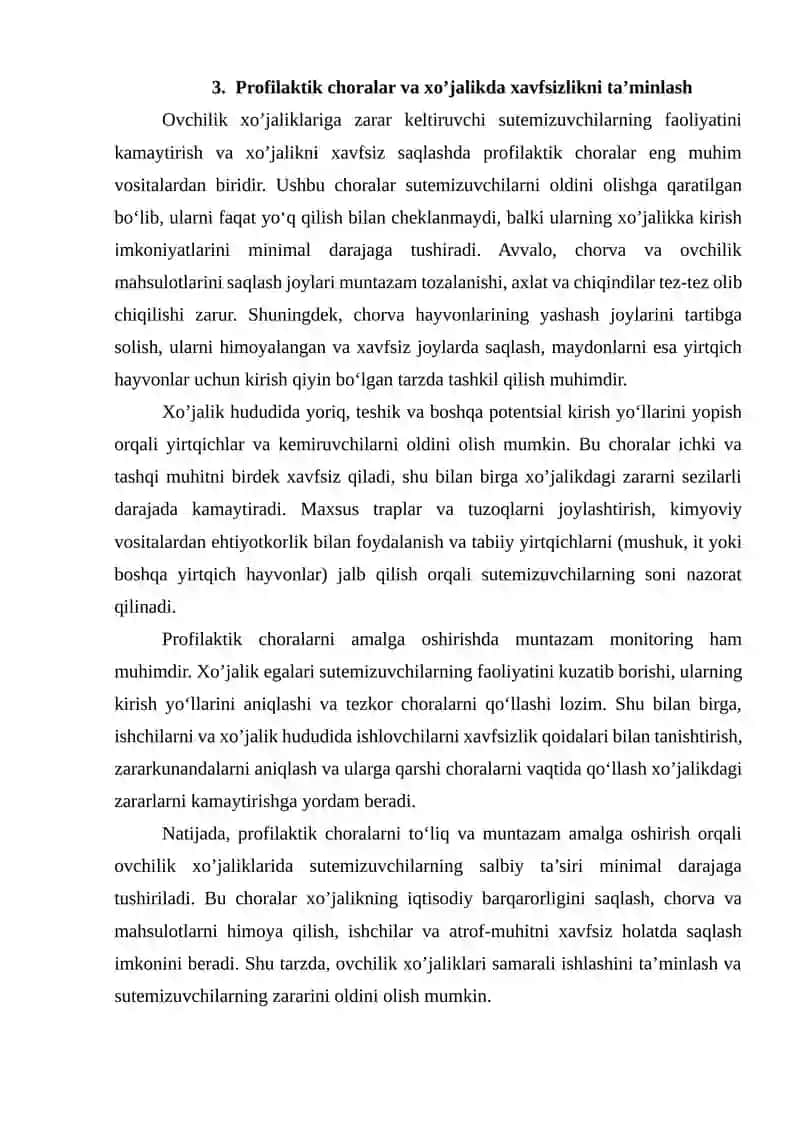 Zarar keltiruvchi sutemizuvchilar 4