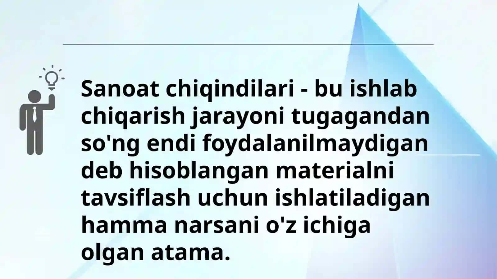Sanoat chiqindilari guruhlari. 4