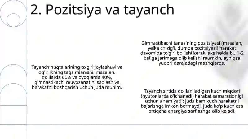 Gimnastika mashqlarini bajarish texnikasini tahlil qilishning umumiy qoidalari 4
