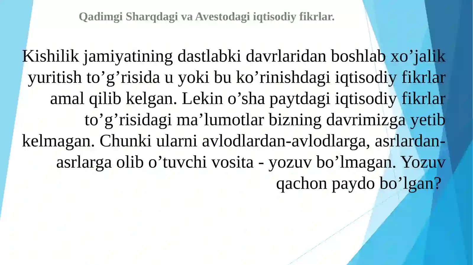 Q ADIMGI DUNYO MUTAFAKKIRLARINING IQTISODIY QARASHLARI 4