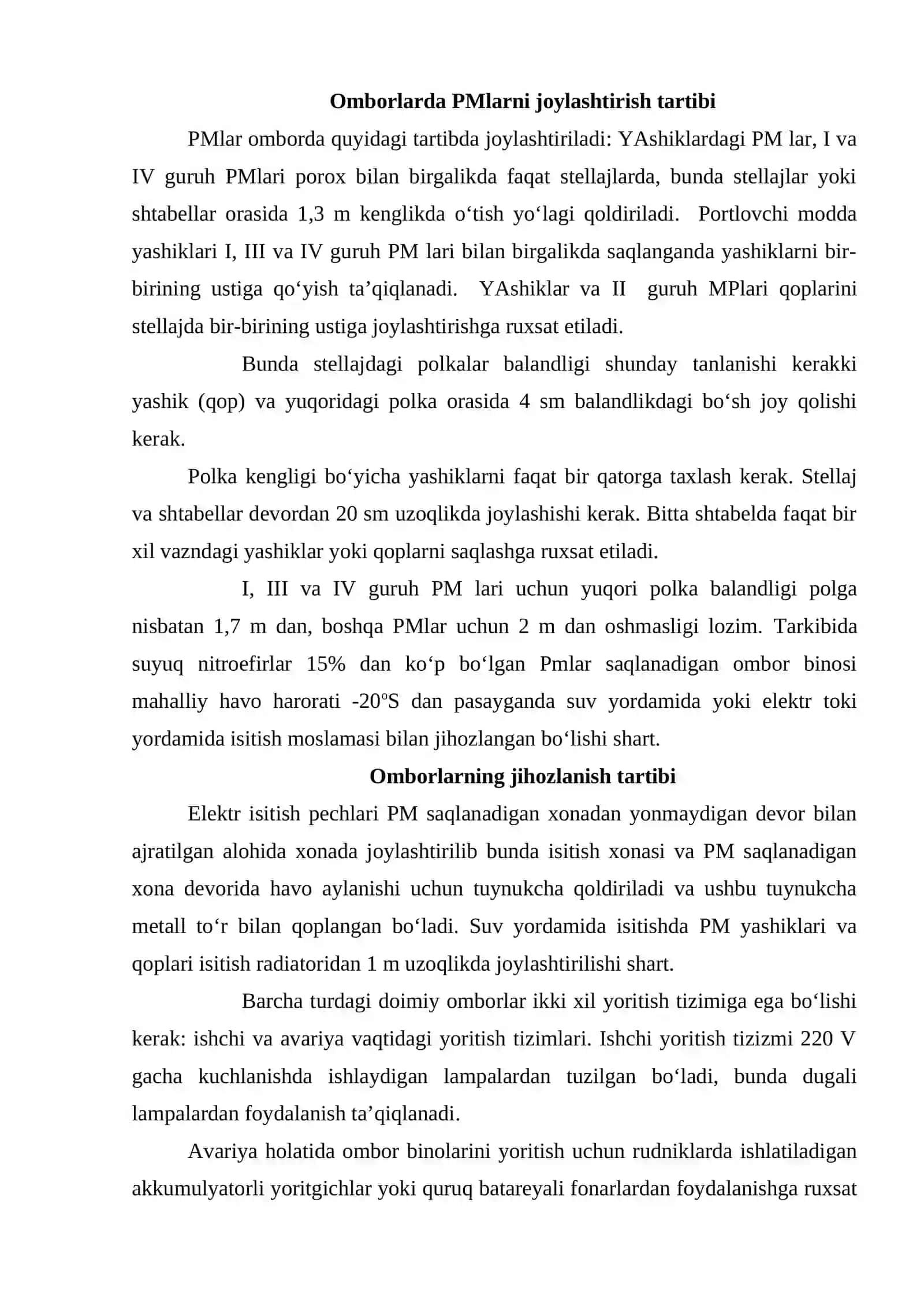 Portlovchi moddalarni tashishda xavfsizlik qoidalari 4