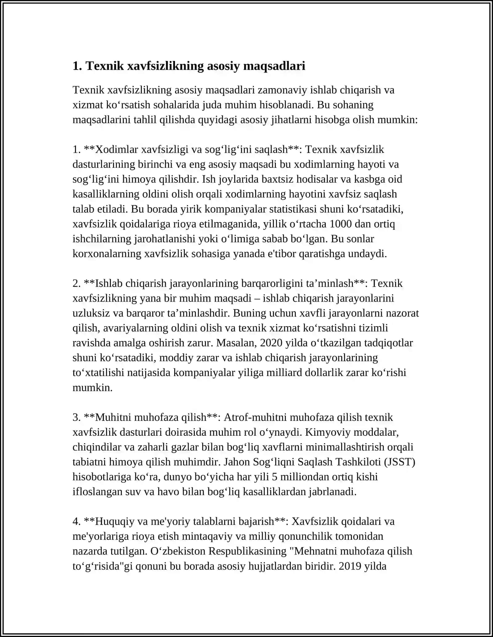 TEXNIK XAVFSIZLIKNING MAQSADI VA VAZIFASI 4