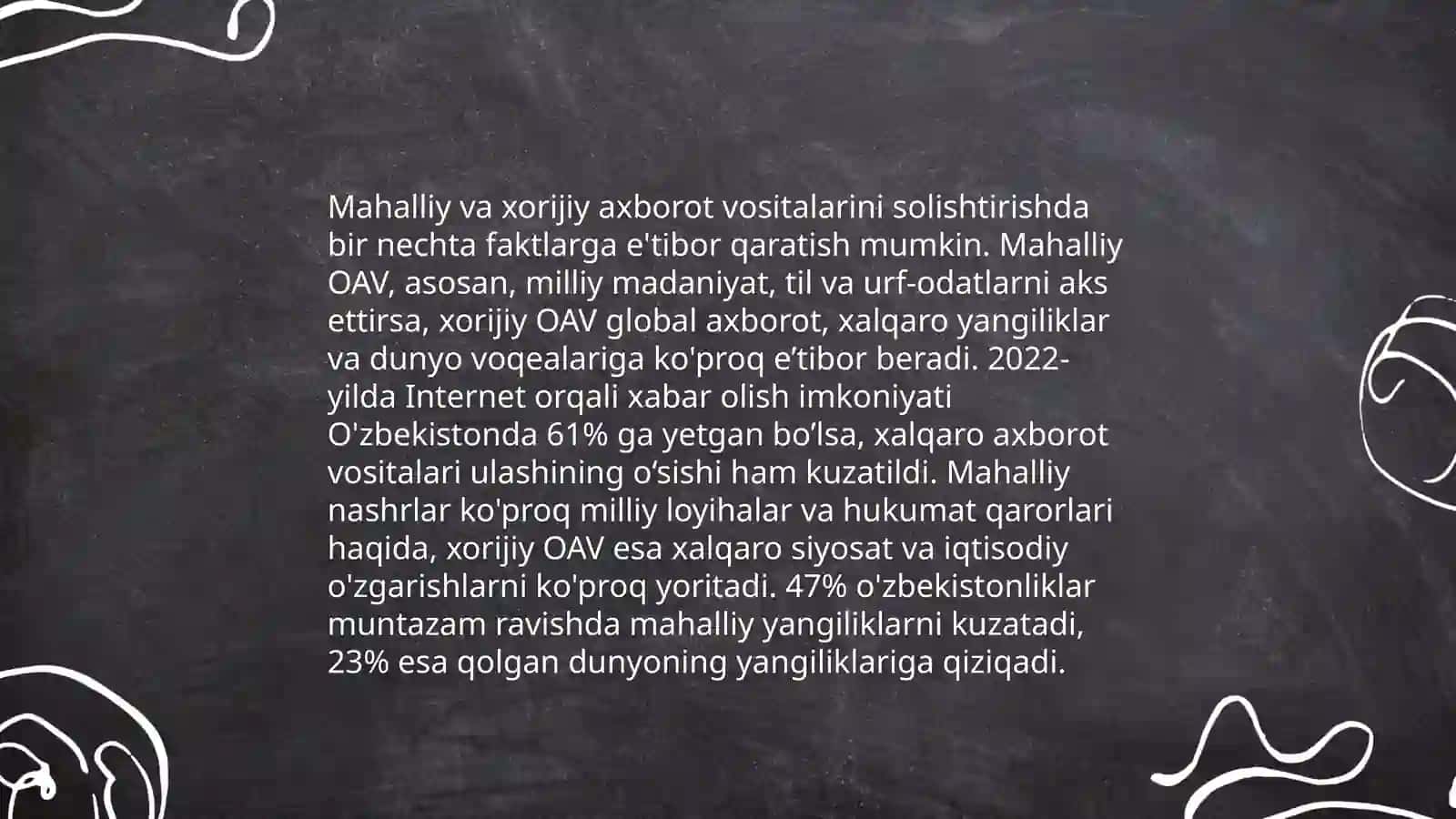 Xorijiy ommaviy axborot vositalarining mediamakondagi oʻrni 4