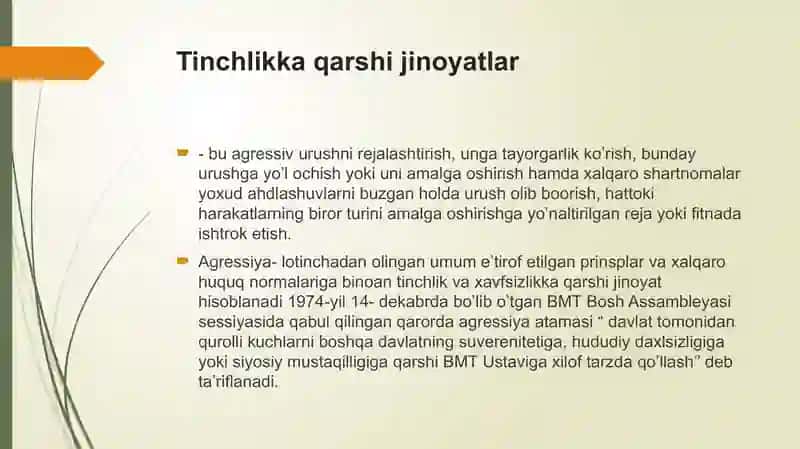 Xalqaro jinoyat tushunchasi va tarkibi uning xalqaro xarakterdagi jinoyatdan farqi 4