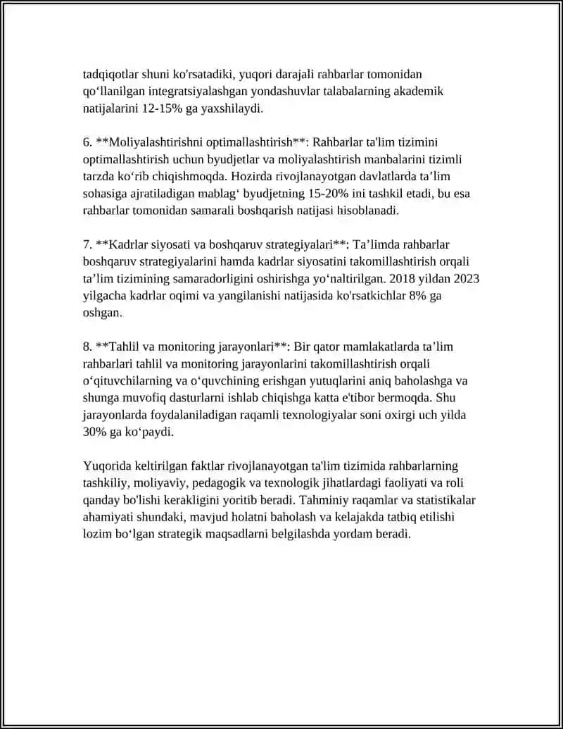 MAKTAB TIZIMIDA RAHBAR FAOLIYATIDA ZARUR KASBIY PEDAGOGIK-PSIXOLOGIK QOBILIYATLARI 4