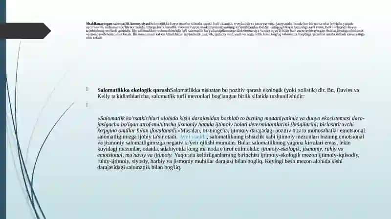 O’ZBEKISTON RESPUBLIKASIDA INSON SALOMATLIGI OLIY QADRIYAT SIFATIDA 4