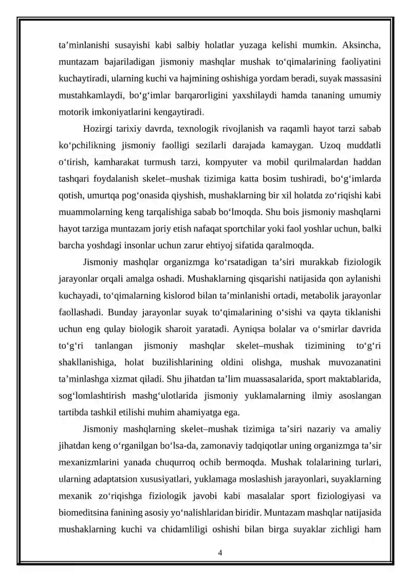 Jismoniy mashqlarning skelet - mushak tizimi ta'siri 4