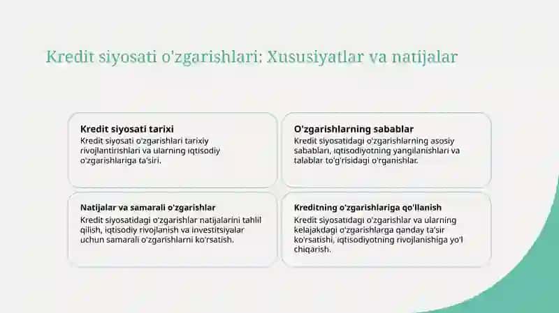 Pul va Kredit Siyosati Tarixi va O'zgarishlari 4