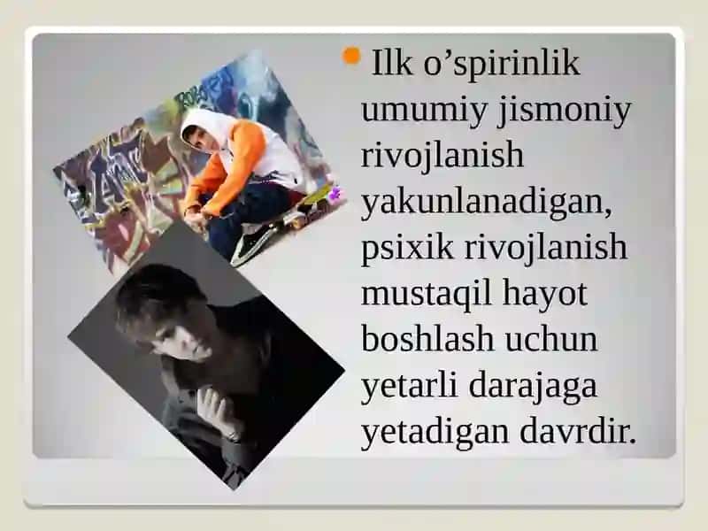 ILK O’SPIRINLIK VA YOSHLIK DAVRIDA PSIXIK RIVOJLANISH XUSUSIYATLARI 4