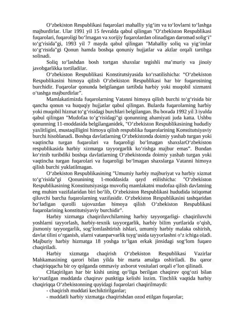 Inson va Fuqarolarning Konstitutsiyaviy Burchlari 4