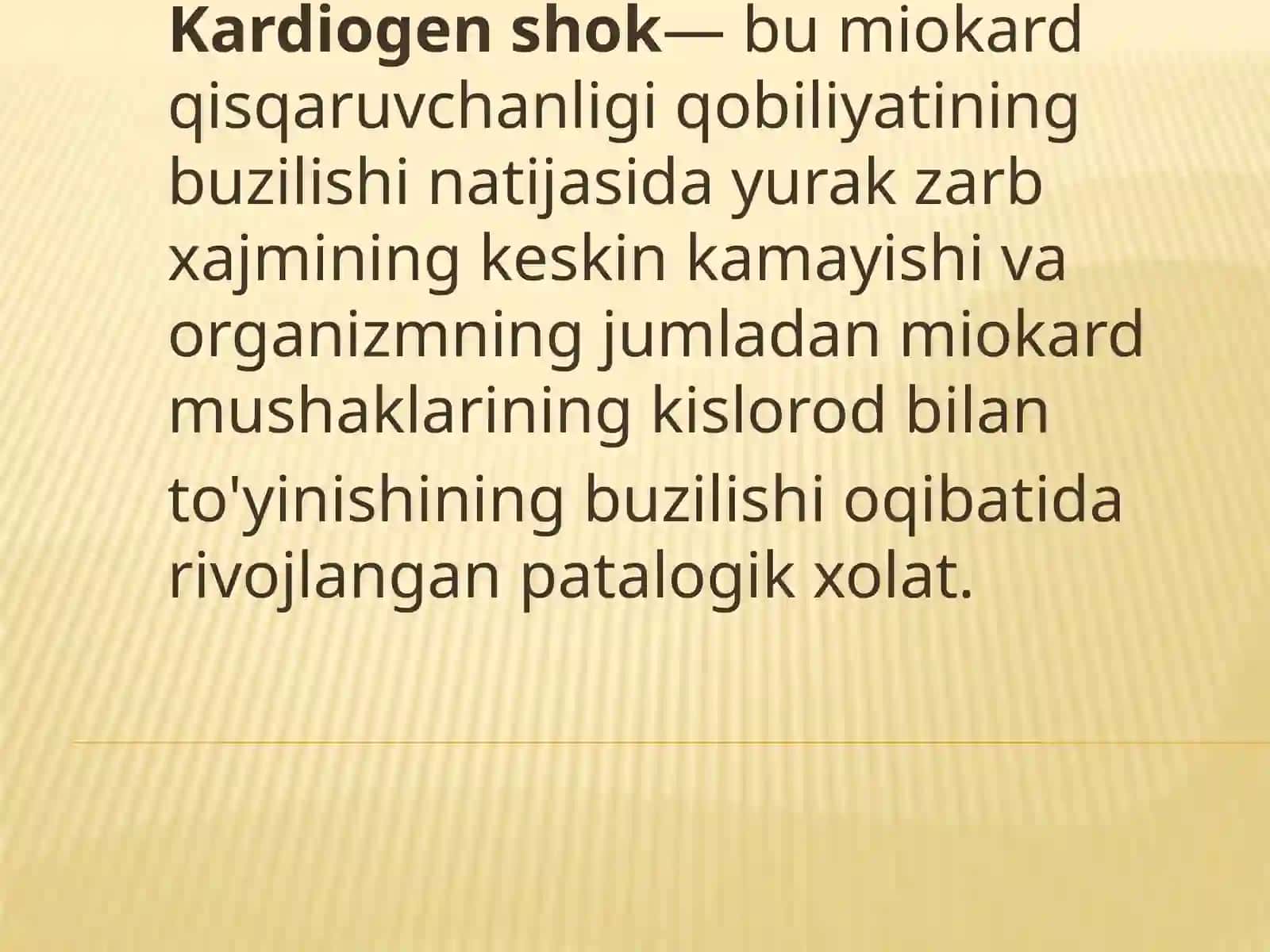 Kardiogen shok klinikasi va davo choralari 4