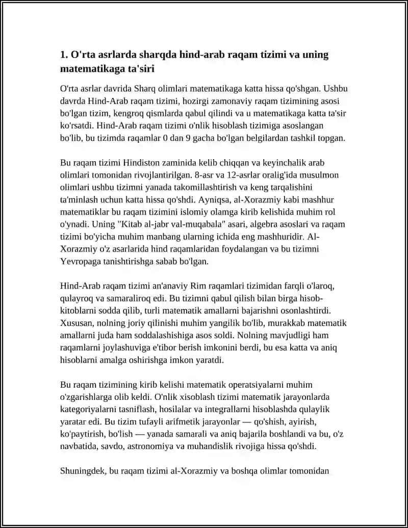 MATEMATIKANING RIVOJLANISH BOSQICHLARI 4